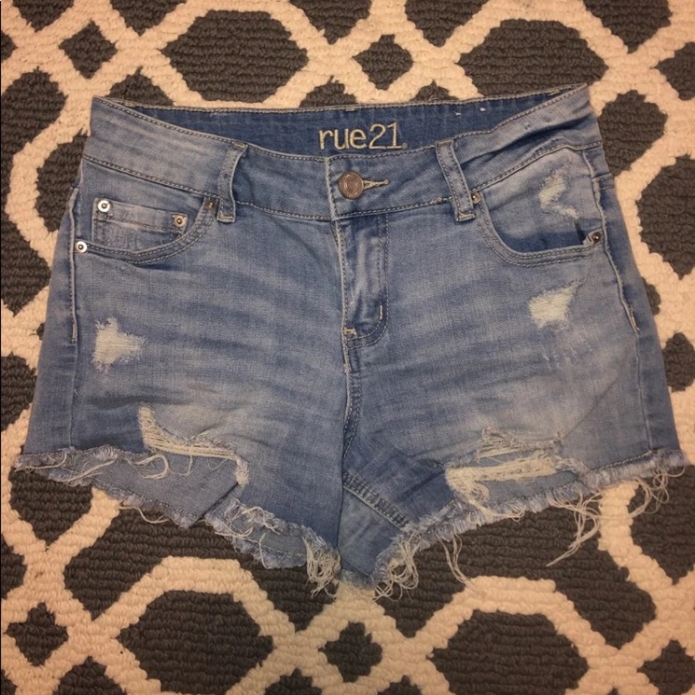 Distressed Jean Shorts